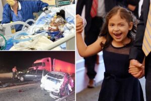 California 7-year-old left with half a skull after crash involving undocumented truck driver shares touching moment with Trump’s top brass