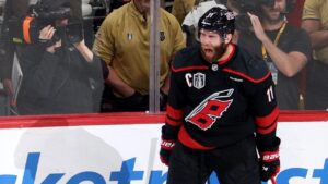 Carolina Hurricanes fend off late Golden Knights charge to come within one win of a Stanley Cup