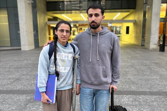 Malak O’Mari (left) with brother Hussien I’lache in 2025. 