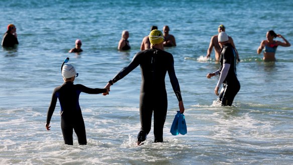 More than 1000 people entered the water at Coogee for Sunday’s event.