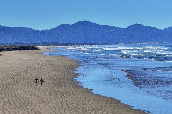Sandy Point lies in the shadow of Wilsons Prom.