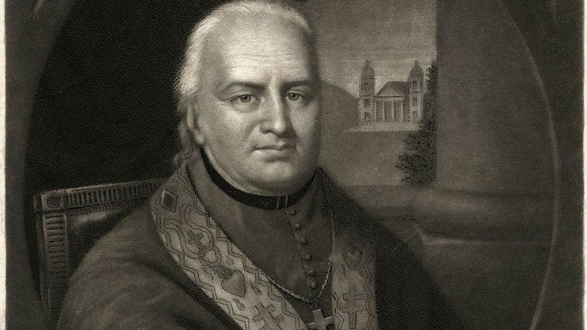 Engraving of Bishop John Carroll