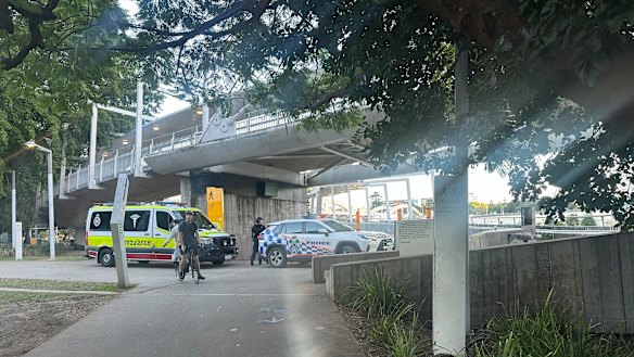 Police and paramedics were called to the Kurilpa Bridge on Wednesday.