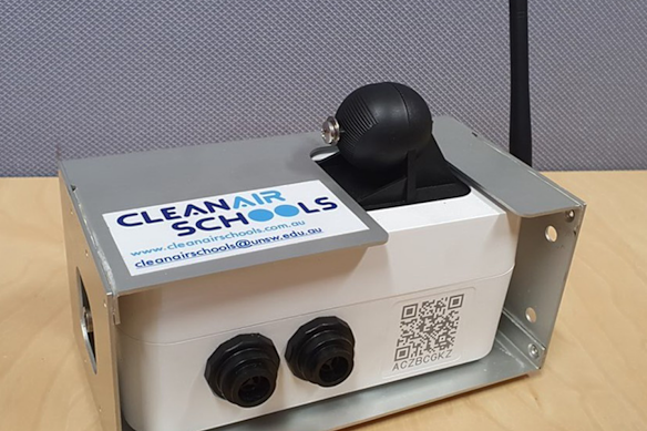 The air quality sensor was installed in one classroom in each school.