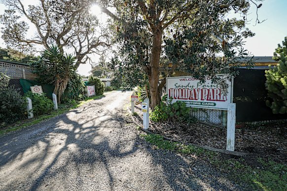 Plans to redevelop the caravan park have sparked concern among many people in the Sandy Point community. 