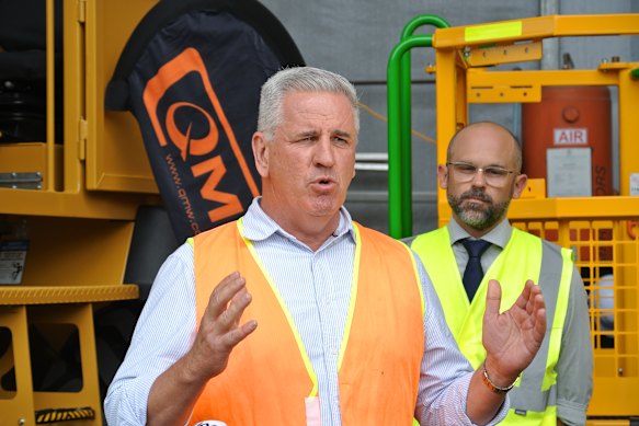 Resources Minister Dale Last and Treasurer David Janetzki.