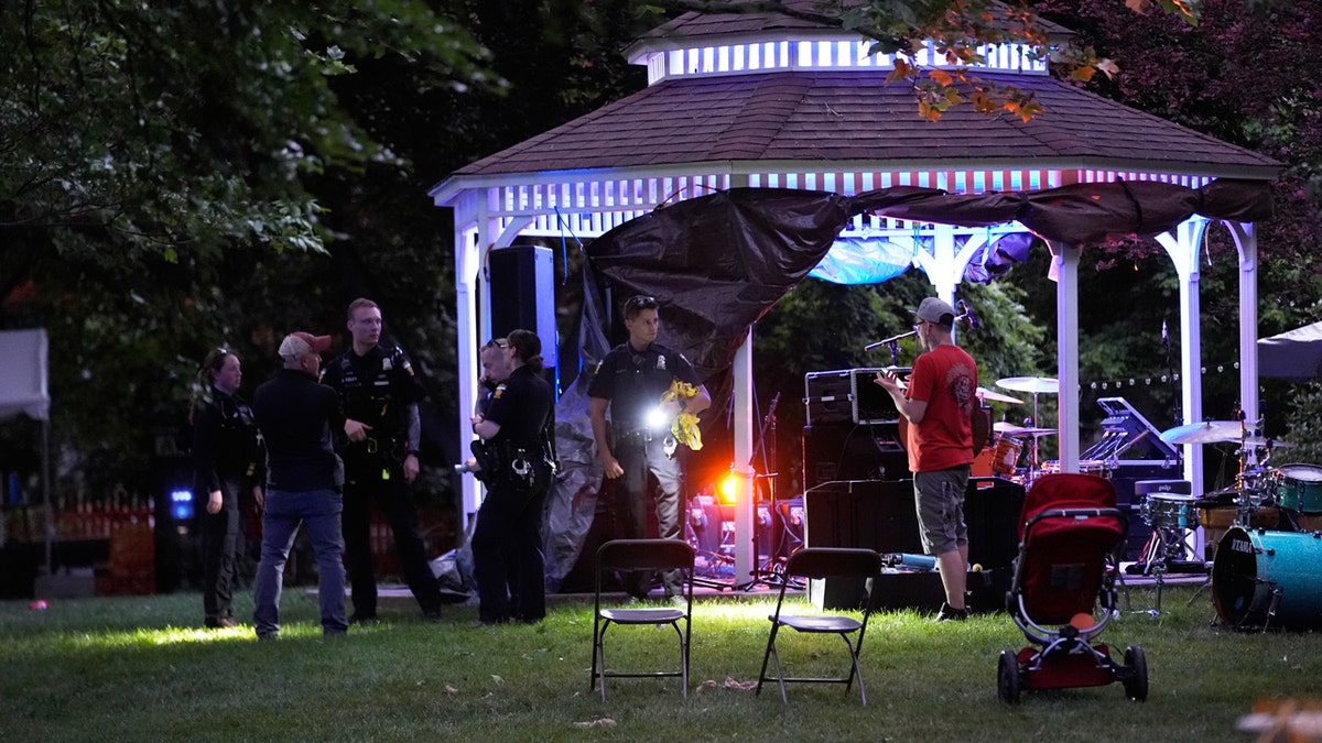 Police investigate where multiple people were shot at a community festival at Agnes Reynolds Jackson Arboretum Saturday, June 6, 2026, in Toledo, Ohio.