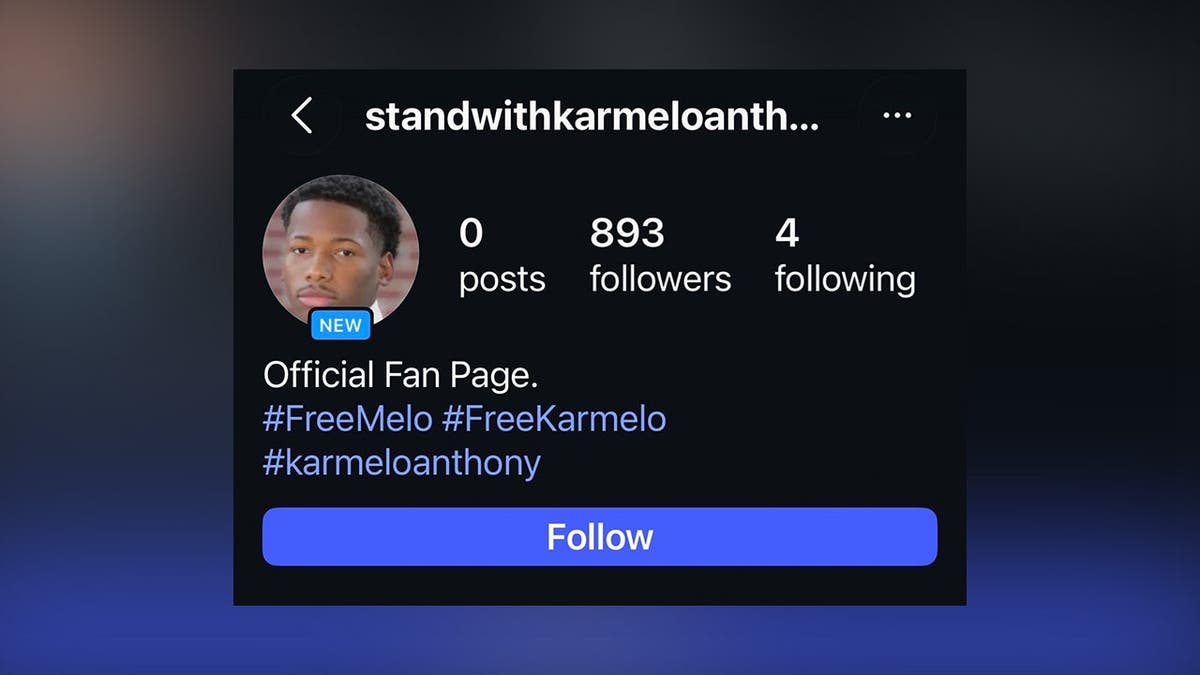 photo shows screenshot of Instagram fan page