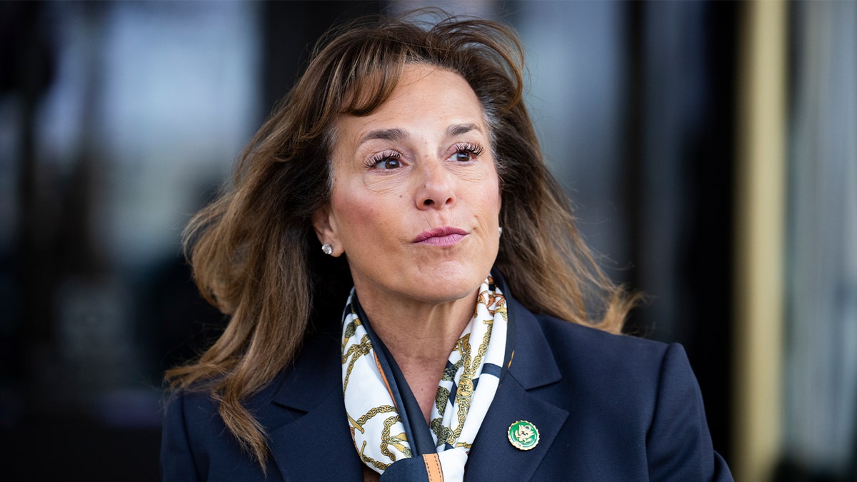 Rep. Lisa McClain leaving a meeting at the Capitol Hill Club