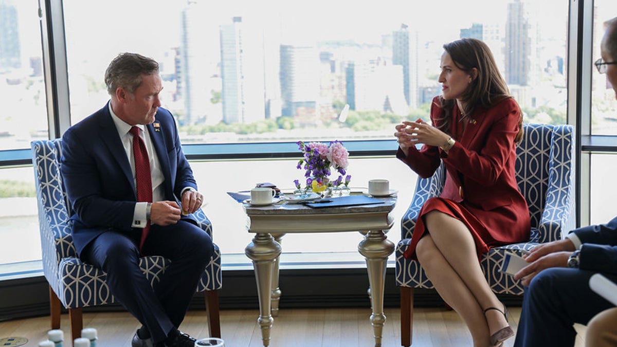 U.S. Ambassador to the United Nations Mike Waltz meets with Romanian Foreign Minister Oana-Silvia Ţoiu