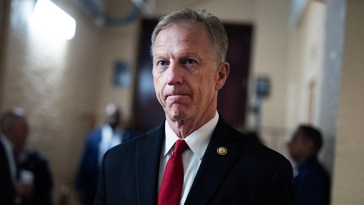 Rep. Kevin Hern leaving a meeting at the U.S. Capitol