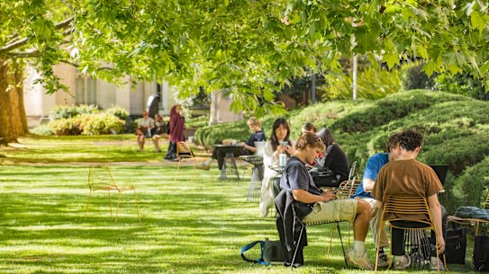 Students at the University of Melbourne. Students are using AI to cheat and universities across Australia are doing little to stop them, says one student.