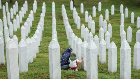 March for peace in memory of the victims of the Srebrenica genocide