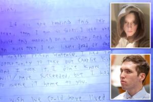 Redacted letter from Tyler Robinson to trans lover accidentally shown in court