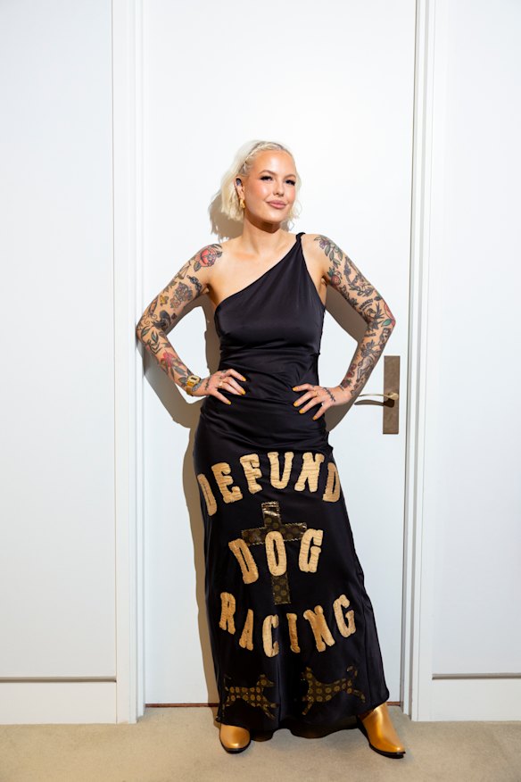 Animal Justice Party Member of the Victorian Legislative Council Georgie Purcell ahead of the 2026 Midwinter Ball at Parliament House in Canberra on July 1, 2026. fedpol Photo: Dominic Lorrimer