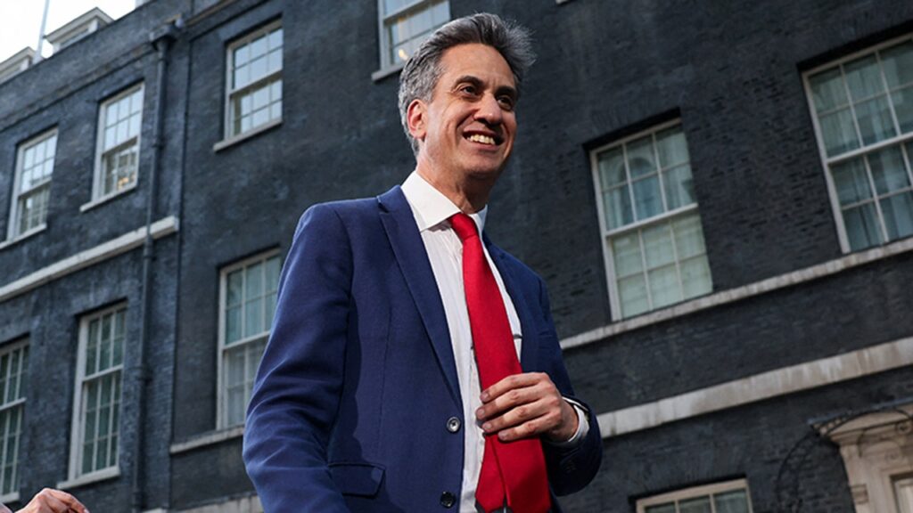 UK’s Burnham names Trump critic Ed Miliband foreign secretary; ex-Thatcher aide brands pick ‘disastrous’