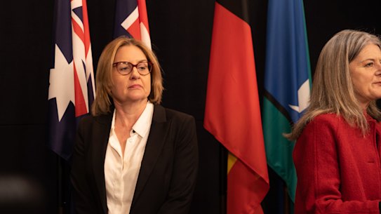 Premier Jacinta Allan and Attorney-General Sonya Kilkenny respond to the childcare rapid review last week.