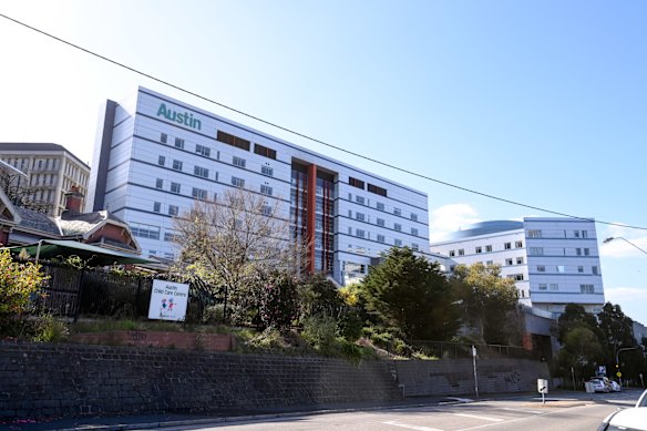 The Austin Hospital was targeted in the offending.