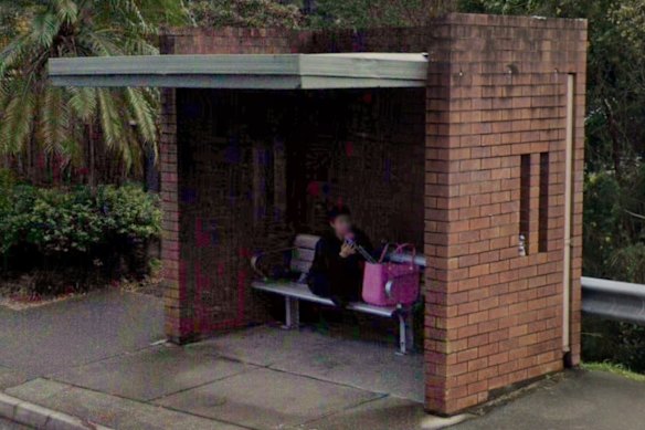 A bus stop on Township Drive at Burleigh Waters.