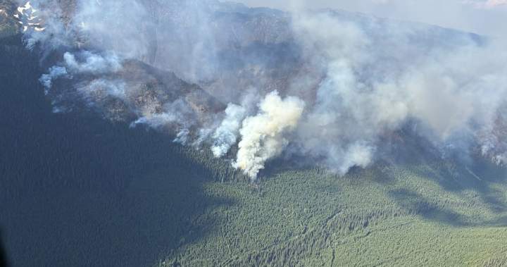 Fire crews work on containment lines between out-of-control blaze and Kimberley, B.C.