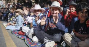 Olympians trade skis and skates for hats and boots in Calgary Stampede parade