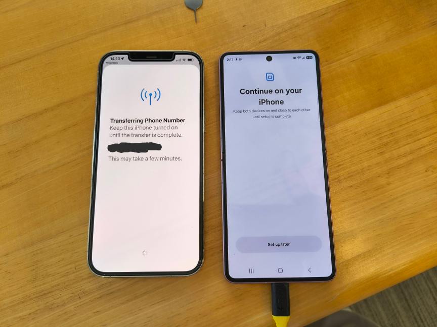 Transfer eSIM screen iPhone to Galaxy Z Flip 8