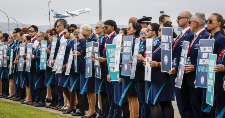WestJet flight attendants give 72-hour strike notice; airline issues lockout
