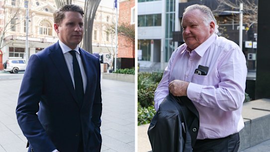 Federal Liberal MP Andrew Hastie and WA developer Greg Poland. 