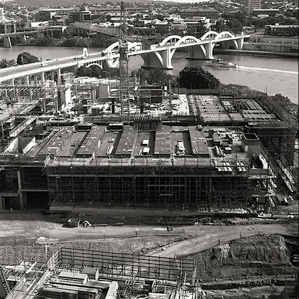 GOMA under construction with the William Jolly Bridge in the background.