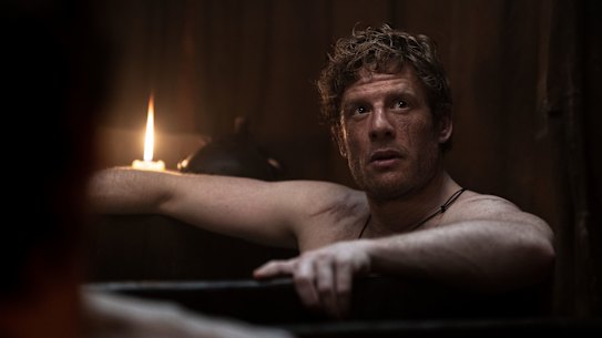 James Norton as Harold, king of Wessex, in King and Conqueror. 