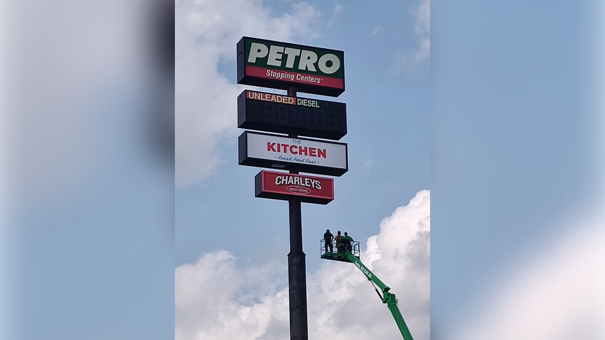 Gas station sign