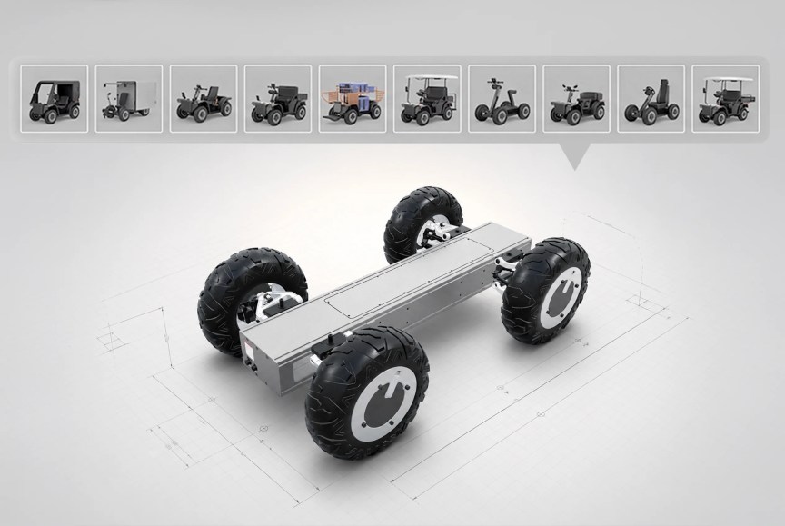 UPT Chassis rendered alongside a variety of possible configurations
