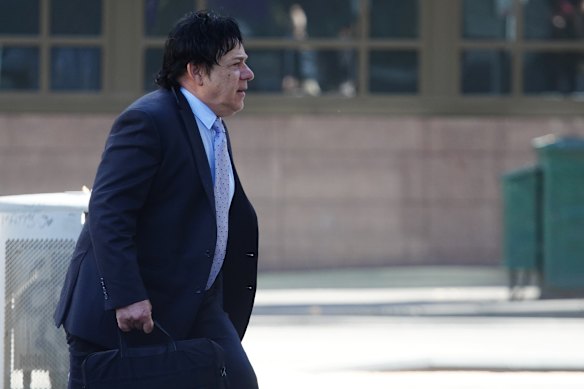 Ralph Carr arriving at the County Court of Victoria on July 22, 2026.