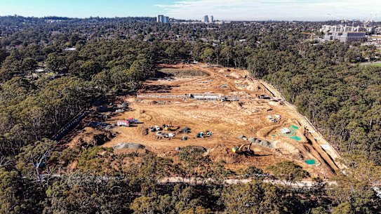 About 340 trees were removed for construction. The council said the empty site was mostly already-cleared, and an underutilised section of the reserve.