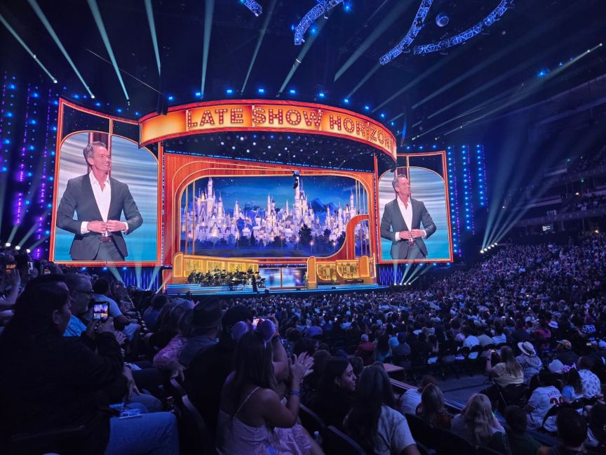 Neil Patrick Harris on stage at D23