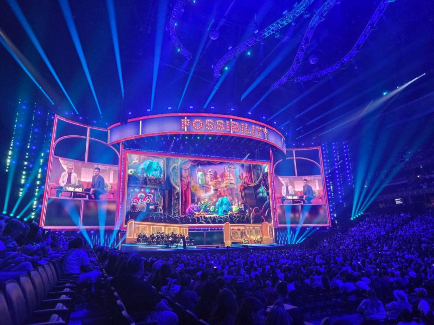 Concept art of the Glob theater show in Monstropolis