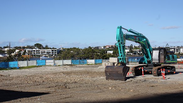 The Teneriffe Banks site on Skyring Terrace has been cleared, but construction work was yet to begin on Wednesday. 