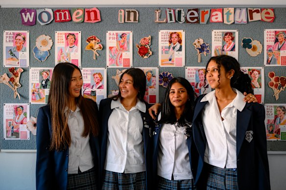 Students at Strathfield Girls, which over the past four years has taken steps to change assessment tasks in the face of AI.