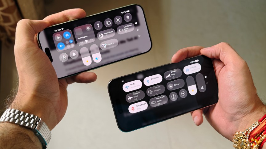 Prakhar Khanna holding an iOS 26-running iPhone 17 and iOS 27 beta-running iPhone Air