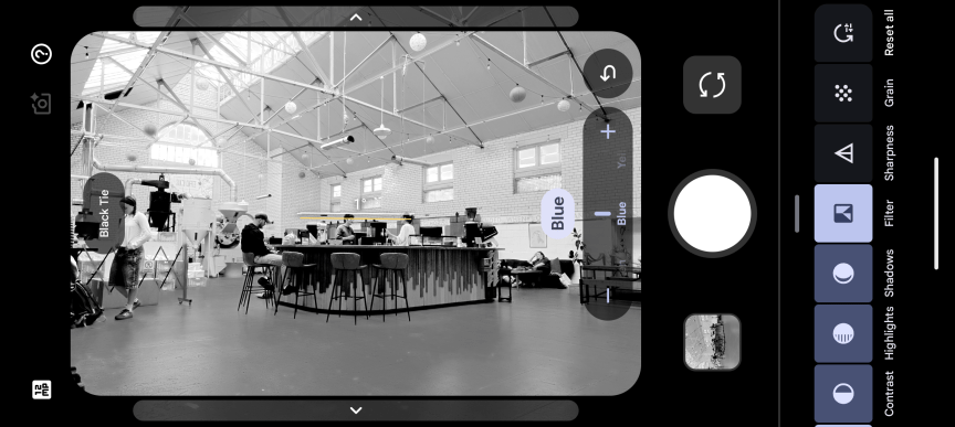 screenshot of the camera interface on a google pixel phone
