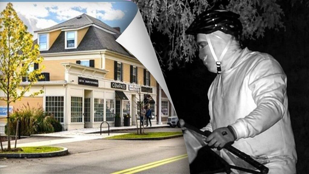 Masked helmeted prowler stalks Massachusetts mansion before slipping into woods in wealthy town: ‘It’s creepy’