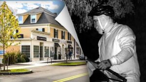 Masked helmeted prowler stalks Massachusetts mansion before slipping into woods in wealthy town: ‘It’s creepy’
