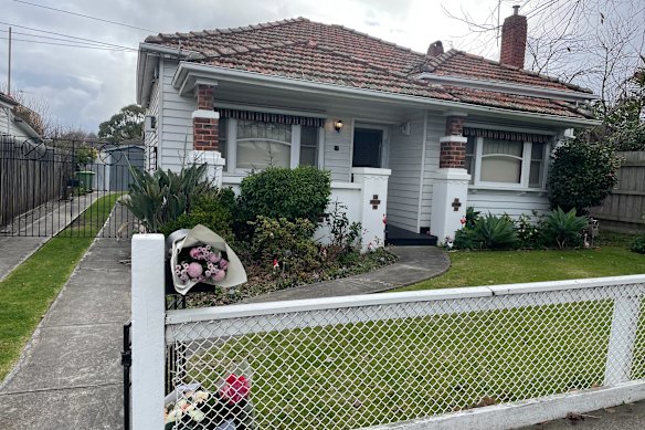 Flowers outside Whitehand’s home.