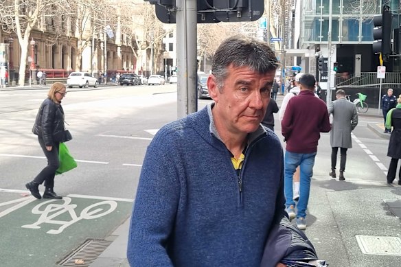 Brendon Berry outside court on Friday.