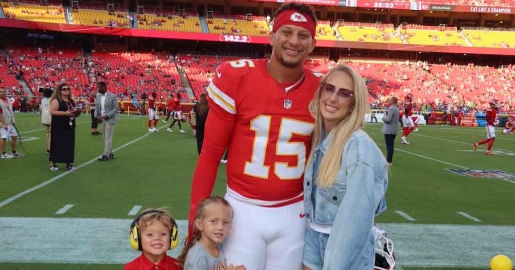 Brittany Mahomes Makes Double Denim Look Casually Chic at Husband Patrick’s Preseason Game