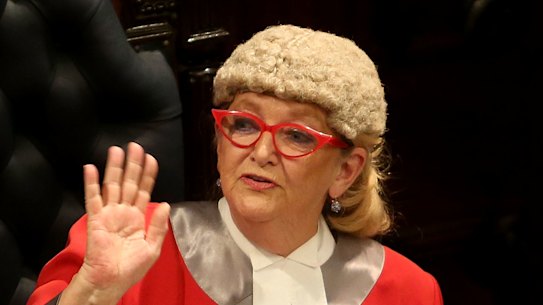 Former Supreme Court judge Betty King shortly before she retired in 2015.