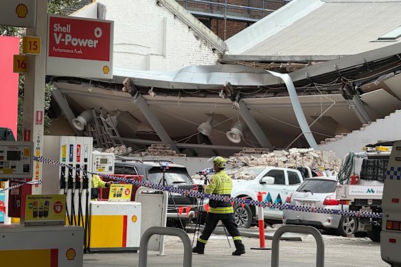 Two people have been hospitalised after the building collapse in Ultimo.