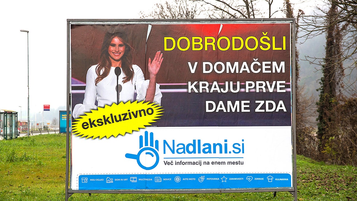 Melanie Trump poster in Slovenia