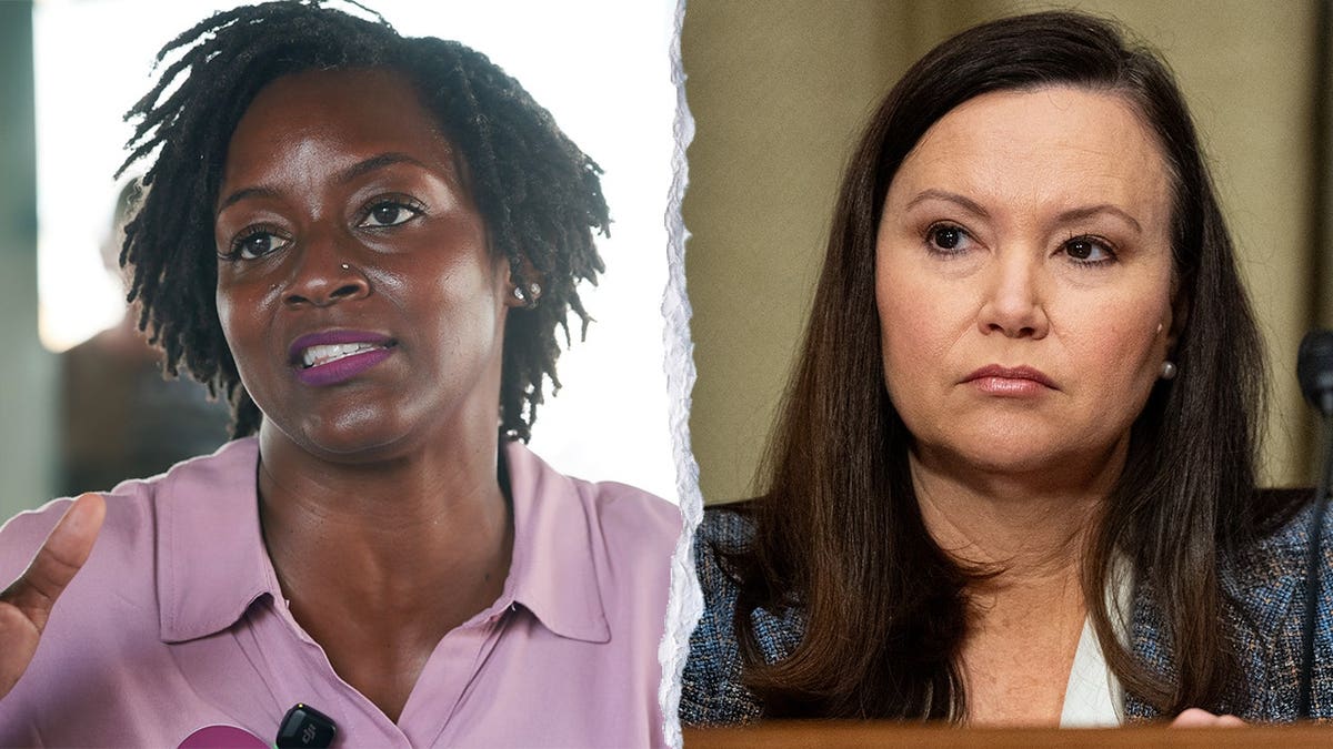 DSA candidate Angie Nixon and Sen. Ashley Moody, R-Fla.