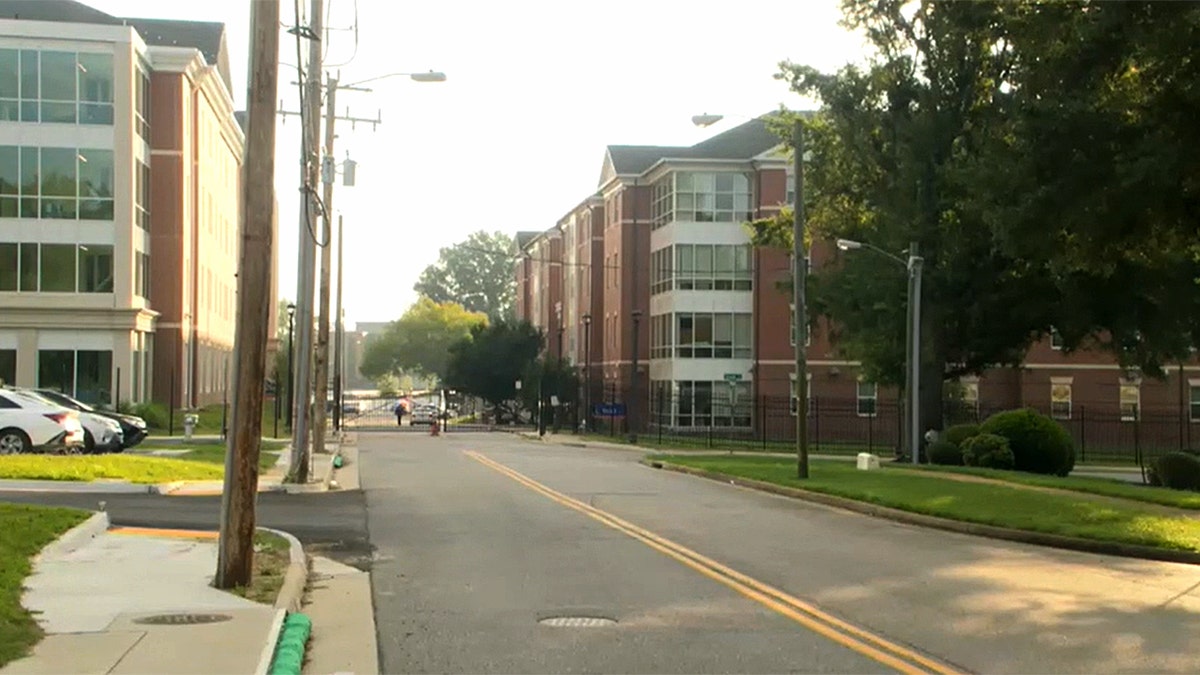 A street on Virginia State University's campus